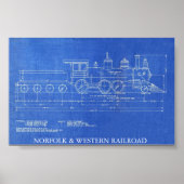 NORFOLK EN WESTERNE SPOORWEGMOTOR NR. 521 POSTER (Voorkant)