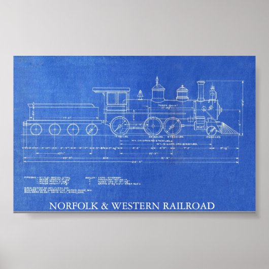 NORFOLK EN WESTERNE SPOORWEGMOTOR NR. 521 POSTER (Voorkant)