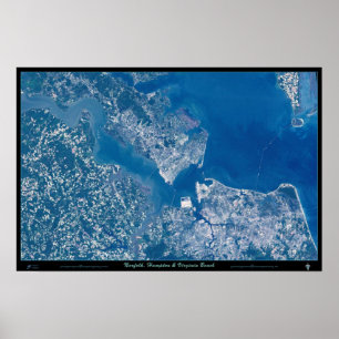 Norfolk Hampton & Virginia Beach Virginia satellie Poster