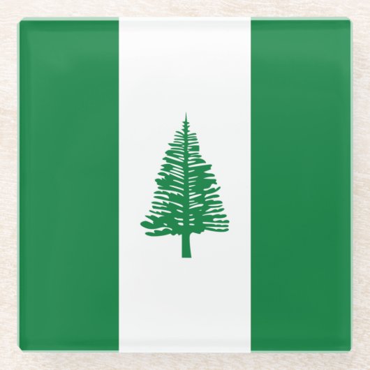 Norfolk Island Flag Glazen Onderzetter (Voorkant)