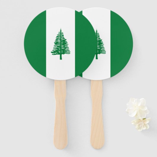 Norfolk Island Flag Handwaaier (Voorkant en achterkant)