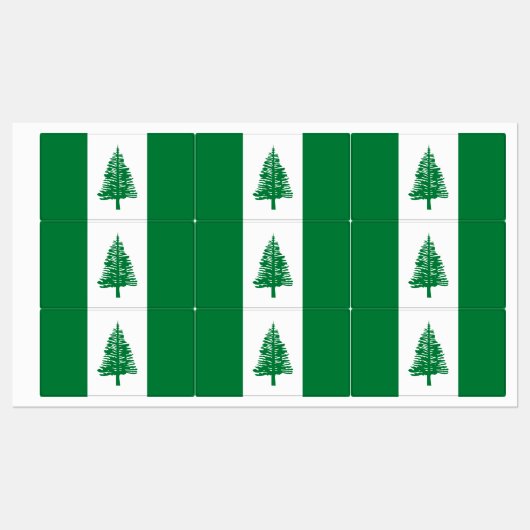 Norfolk Island Flag Labels (Vel)