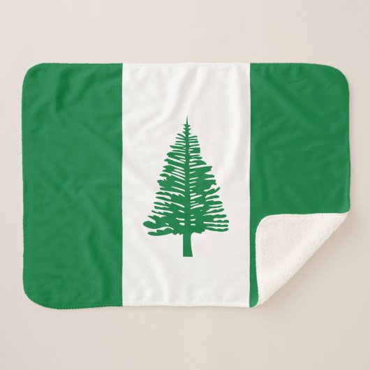 Norfolk Island Flag Sherpa Deken (Voorkant (horizontaal))