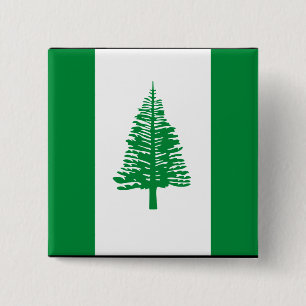 Norfolk Island Flag Vierkante Button 5,1 Cm