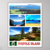 Norfolk Island - Mosaic - Poster (Voorkant)