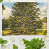 Norfolk Island Pijnbomen Theedoek (Gevouwen)
