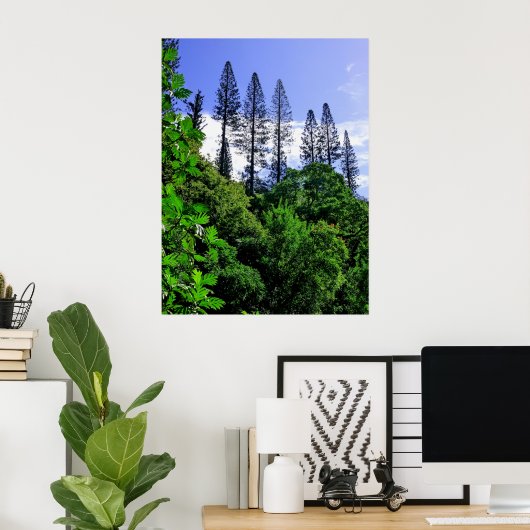 Norfolk Island Pine Trees Poster (Thuiskantoor)