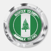 Norfolk Island Round Emblem Magneet (Voorkant)