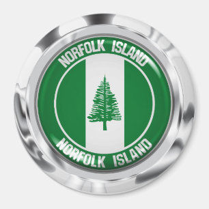 Norfolk Island Round Emblem Magneet