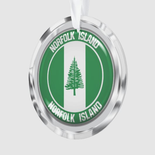 Norfolk Island Round Emblem Ornament (voorkant)