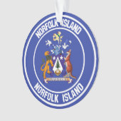 Norfolk Island Round Emblem Ornament (voorkant)
