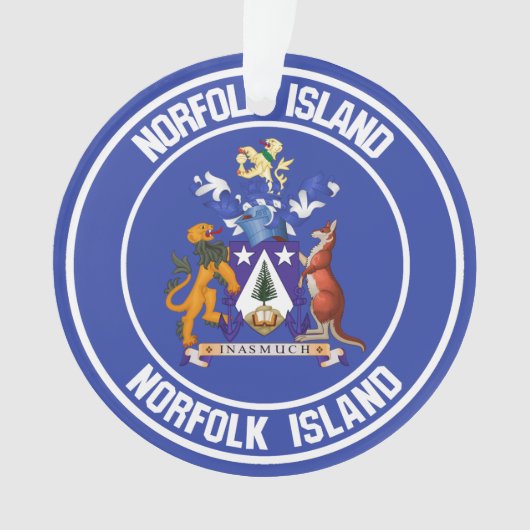 Norfolk Island Round Emblem Ornament (voorkant)