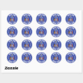 Norfolk Island Round Emblem Ronde Sticker (Vel)