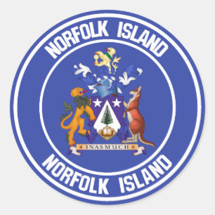 Norfolk Island Round Emblem Ronde Sticker