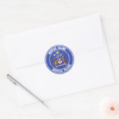 Norfolk Island Round Emblem Ronde Sticker (Envelop)
