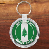 Norfolk Island Round Emblem Sleutelhanger (Voorkant)