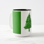 Norfolk Island Vlag Vector koffie mok (Voorkant links)