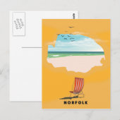 Norfolk kaart geïllustreerde reisposter (Voorkant / Achterkant)