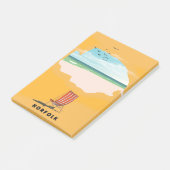 Norfolk kaart geïllustreerde reisposter post-it® notes (Schuin)