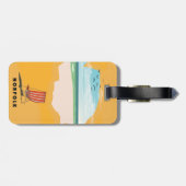 Norfolk Map geïllustreerde reisposter Bagagelabel (Achterkant horizontaal)