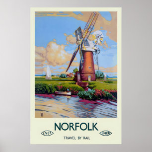 Norfolk Norwich VK Groot-Brittannië Reisgids uit h Poster