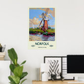 Norfolk Norwich VK Groot-Brittannië Reisgids uit h Poster (Thuiskantoor)