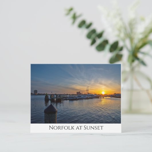 Norfolk op Sunset Briefkaart (Staand voorkant)