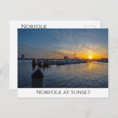 Norfolk op Sunset Briefkaart (Voorkant / Achterkant)