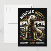Norfolk Roots Sea Lion African American Maritime Briefkaart (Voorkant / Achterkant)