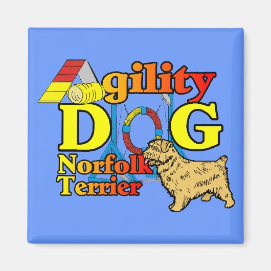 Norfolk_Terrier_Agility Magneet (Voorkant)