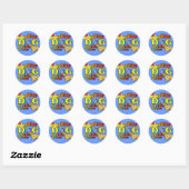 Norfolk_Terrier_Agility Ronde Sticker (Vel)
