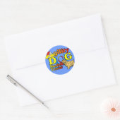 Norfolk_Terrier_Agility Ronde Sticker (Envelop)