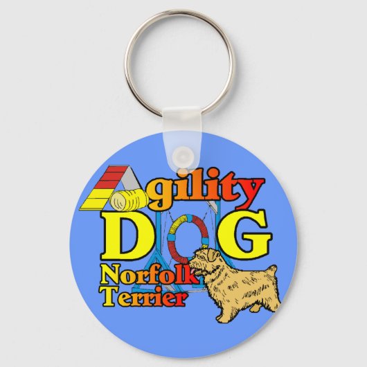 Norfolk_Terrier_Agility Sleutelhanger (Voorkant)