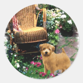 Norfolk Terrier Art Gifts Ronde Sticker