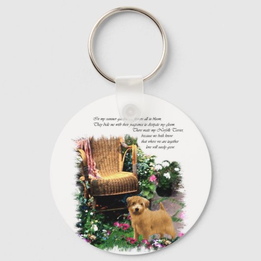 Norfolk Terrier Art Gifts Sleutelhanger (Voorkant)
