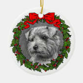 Norfolk Terrier Art van Glenda S. Harlan Keramisch Ornament (Voorkant)