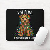 Norfolk Terrier Christmas I'm Fine Everything Is F Muismat (Met muis)