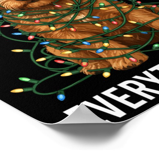 Norfolk Terrier Christmas I'm Fine Everything Is F Poster (Hoek)