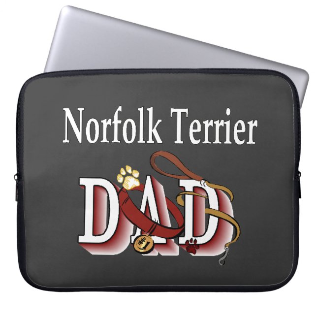 Norfolk Terrier Dad Gifts Laptop Sleeve (Voorkant)