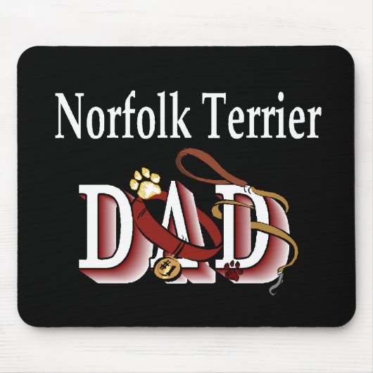 Norfolk Terrier Dad Gifts Muismat (Voorkant)