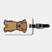 Norfolk Terrier Dog Cartoon Bagagelabel (Voorkant horizontaal)