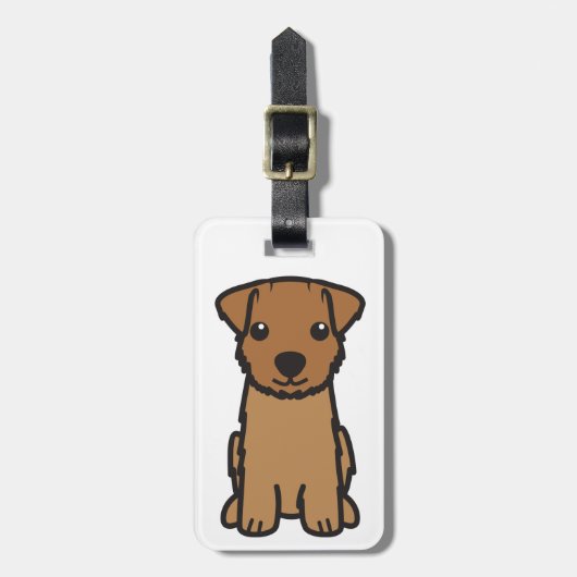 Norfolk Terrier Dog Cartoon Bagagelabel (Voorkant verticaal)