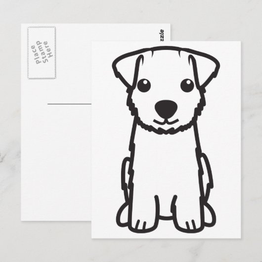 Norfolk Terrier Dog Cartoon Briefkaart (Voorkant / Achterkant)