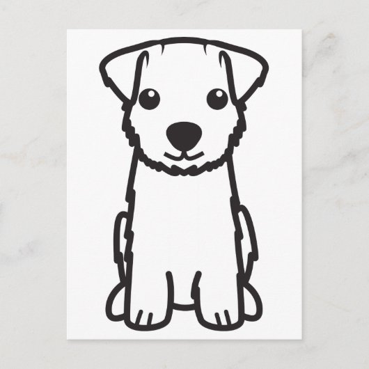 Norfolk Terrier Dog Cartoon Briefkaart (Voorkant)