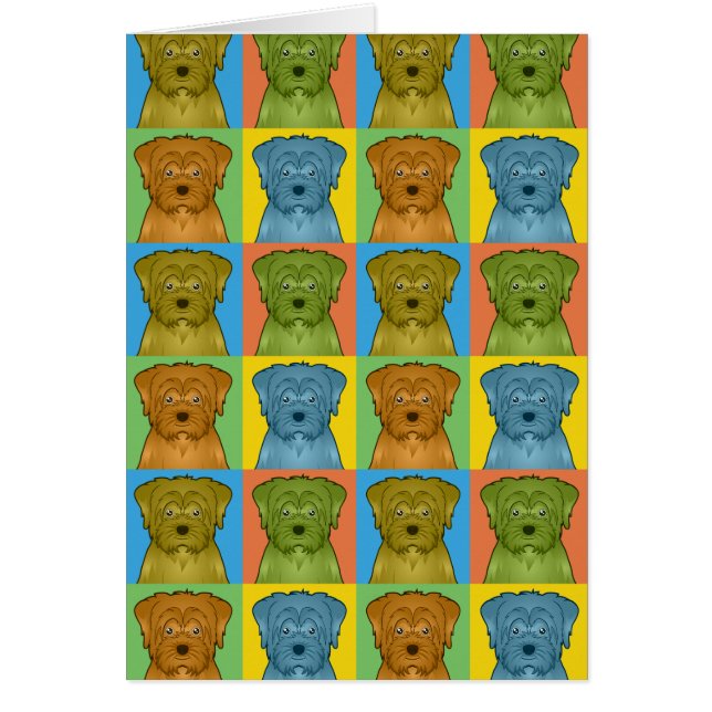 Norfolk Terrier Dog Cartoon Pop-Art (Voorkant)