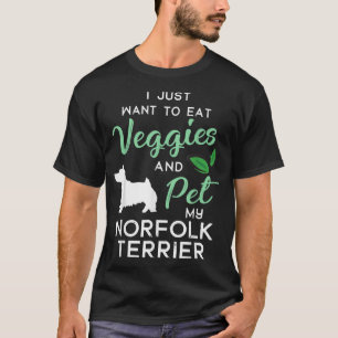 Norfolk Terrier Dog Cigar lover-eigenaar Xmas Birt T-shirt