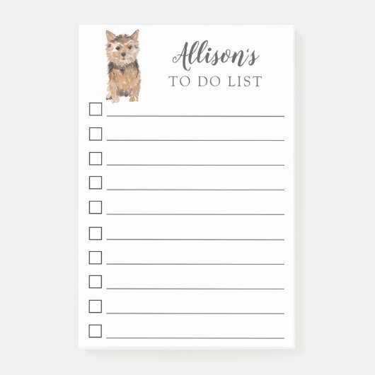 Norfolk Terrier Dog die gepersonaliseerd is om lij Post-it® Notes (Voorkant)