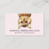 Norfolk Terrier Dog Visitekaartje (Voorkant)