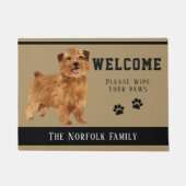 Norfolk Terrier Doormat Deurmat (Voorkant)