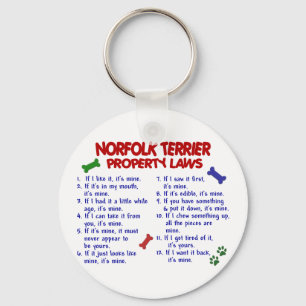 NORFOLK TERRIER Eigendomwetten 2 Sleutelhanger